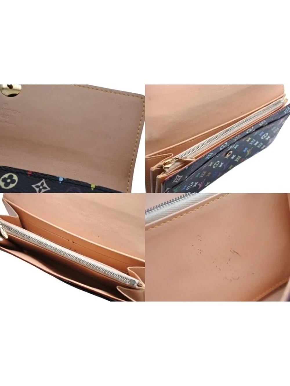 Louis Vuitton Wallet Takashi Murakami Portefeuille Sarah Black Monogram